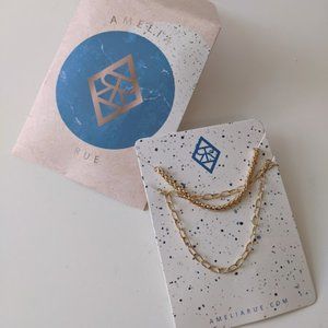 NWT Amelia Rue Gold Chain Necklace Set